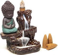 Ph Import Kadzielniczka Ceramiczna Backflow Little Buddha Z Przepływem Zwrotnym - Kadzidła i podstawki