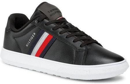 Tommy Hilfiger Sneakersy Essential Leather Cupsole FM0FM03424 Czarny