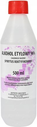 Etanol Alkohol Etylowy 96% Spirytus Rek 0,5L 500Ml