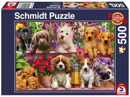Schmidt Puzzle Psy Na Półce 500El.