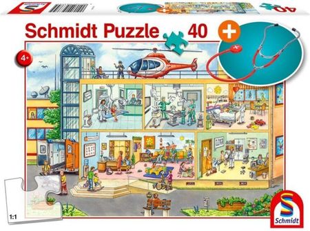 Schmidt Puzzle Szpital Dziecięcy + Stetoskop 40El.