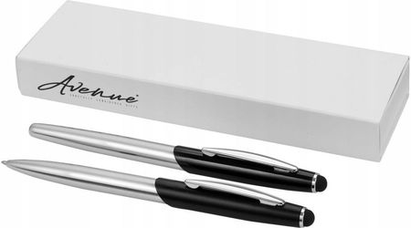 Długopis ze stylusem i pióro kulkowe Geneva srebrn (G1)