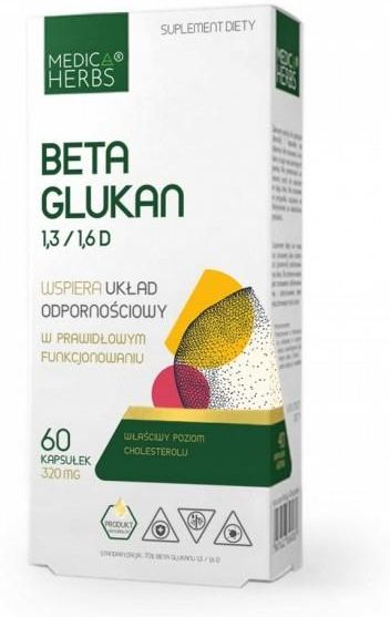 Preparat Medycyny Naturalnej Medica Herbs Beta Glukany 1316d 60 Kaps Opinie I Ceny Na Ceneopl 0492