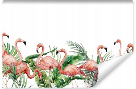 Muralo Fototapeta Dla Dzieci Liście Flamingi 3D 135X90