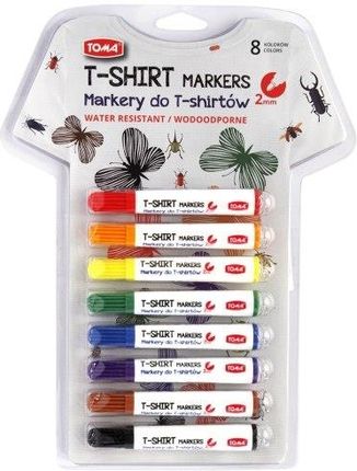 Toma Markery Do T-Shirtów 8 Kolorów Mix Blister
