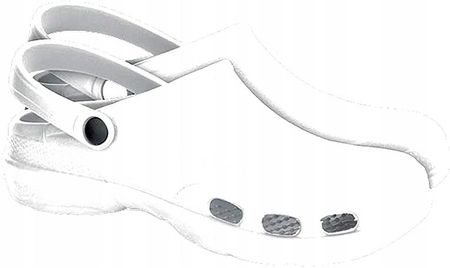 Buty Klapki Medyczne Farmaceut Eva Doctor Białe 