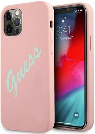 Guess Etui GUHCP12LLSVSPG Apple iPhone 12 Pro Max różowo zielony/green pink hardcase Silicone Vintage
