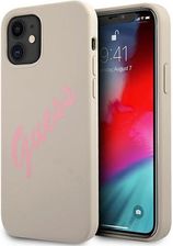 Guess Etui GUHCP12SLSVSGP Apple iPhone 12 mini szaro różowy/grey pink hardcase Silicone Vintage
