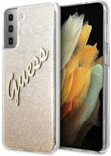 Guess GUHCS21MPCUGLSGO S21+ G996 złoty/gold hardcase Glitter Gradient Script