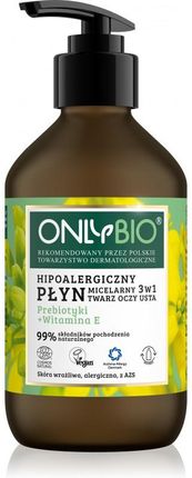 OnlyBio Priebiotyki + Witamina E hipoalergiczny płyn micelarny 3w1 250ml