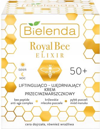 Krem Bielenda Royal Bee Elixir 50+ Liftingująco - ujędrniający przeciwzmarszczkowy na dzień i noc 50ml