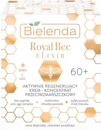 Krem Bielenda Royal Bee Elixir 60+ Aktywnie regenerujący koncentrat przeciwzmarszczkowy na dzień i noc 50ml