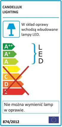 Candellux Gandava 24W Led Biało Drewniany 4000K (1475253)