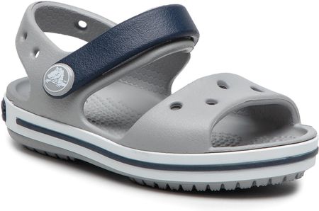 Crocs Sandały - Crocband Sandal 12856 Light Grey/Navy