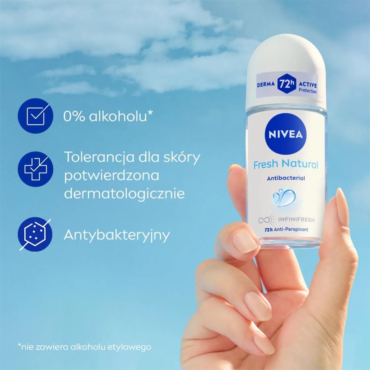 Nivea Fresh Active Deo Roll-On 50 Ml – 48h Schutz Gegen Schweiß & Geruch, Für Frisches Gefühl Den Ganzen Tag