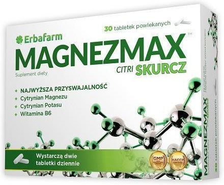 MAGNEZMAX Citri SKURCZ magnez potas witamina B6 30tabl