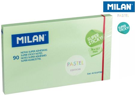 Milan Karteczki Samoprzylepne Zielone Super Sticky Pastel 127x76 90 Sztuk