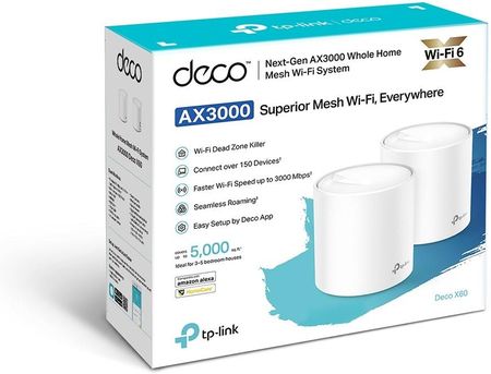 ほぼ新品★TP-Link Deco X60 メッシュWi-Fi 6 2台セット Router TP-LINK Deco X60 2-pack - Opinie i ceny na Ceneo.pl
