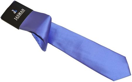 Wąski modny krawat jasno NIEBIESKI indygo z poszetką