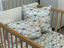 Zdjęcie Hevea Prześcieradło Milusie 90x200 Milusie Corgi szare - Piotrków Kujawski