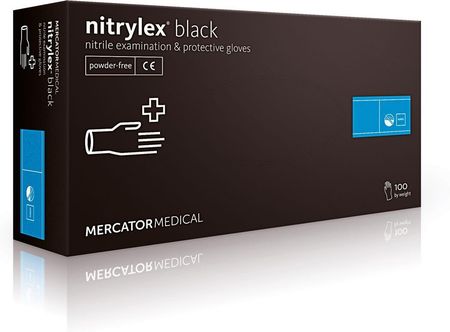 Rękawice nitrylowe czarne Nitrylex Black (M)