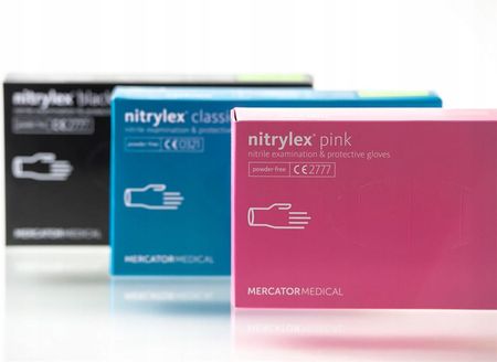 Rękawice nitrylowe różowe Nitrylex Pink (XS) - zdjęcie 2