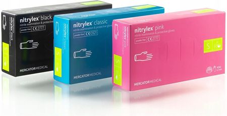 Rękawice nitrylowe różowe Nitrylex Pink (XS) - zdjęcie 5