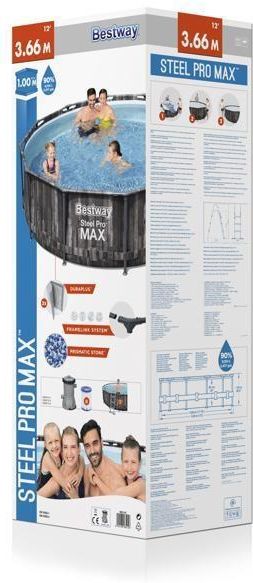 Bestway Basen ogrodowy stelażowy 366x100cm 5614X - zdjęcie 1 Bestway Basen ogrodowy stelażowy 366x100cm 5614X