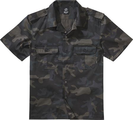 Brandit - 1/2 Sleeve Us Shirt - Koszula Z Krótkim Rękawem - Kamuflaż (Dark Camo)