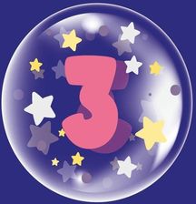 Zdjęcie Tuban Balon 45Cm Dla Dziewczynki Cyfra 3 - Myślibórz