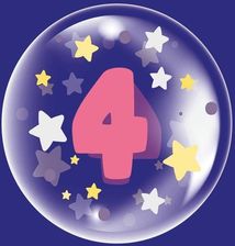 Zdjęcie Tuban Balon 45Cm Dla Dziewczynki Cyfra 4 - Łódź