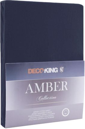 Decoking Prześcieradło Bawełniane Amber Navyblue 160-180X200+30