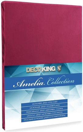 DecoKing prześcieradło mikrofibra MAROON 140-160+30