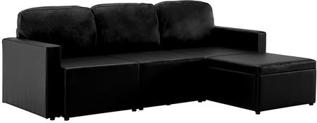 Elior Rozkładana sofa modułowa czarna   Lanpara 4Q 13490