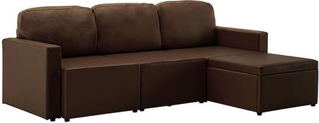 Elior Rozkładana sofa modułowa brązowa   Lanpara 4Q 13501