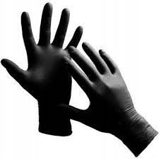 Rękawiczki Nitrylowe Czarne Rozm. M 100Szt