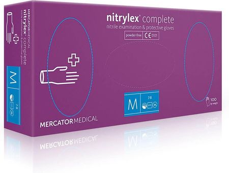 Mercator Medical Rękawice Nitrylowe Lawendowe Nitrylex Complete M