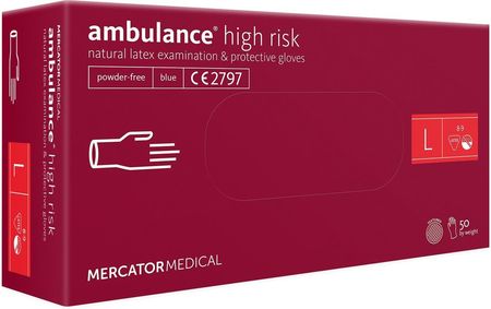 Mercator Medical Rękawice Lateksowe Ambulance High Risk L