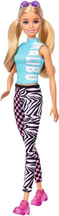 Barbie Fashionistas Lalka Modna przyjaciółka Top Malibu i legginsy/Blond kucyki FBR37 GRB50