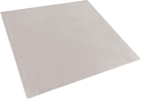 Beliani Ręcznie tkany dywan z wiskozy jasnoszary 200 x 200 cm chodnik do salonu Gesi II