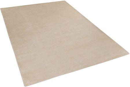 Beliani Ręcznie tkany dywan z wiskozy beżowy 160 x 230 cm chodnik do salonu Gesi II