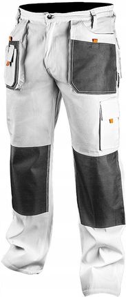 Spodnie robocze, białe, rozmiar XL/56 81-120-XL