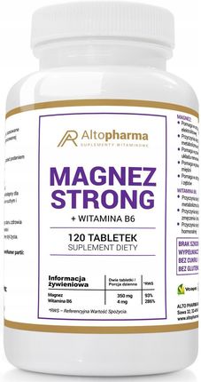 Magnez Strong + B6 Skurcze Stres Wysoka dawka 120t