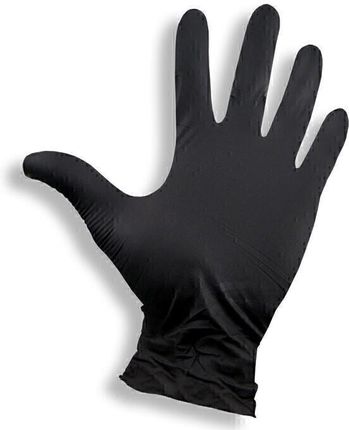 Rękawiczki Nitrylowe Bezpudrowe Czarne L 100Szt