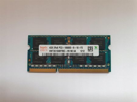 Pamięć RAM Hynix 4GB DDR3 PC3-10600S 1333MHz SODIMM (HMT351S6BFR8CH9)
