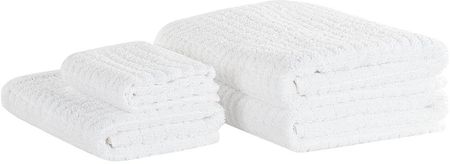 Beliani Komplet 4 Ręczników Bawełniany Biały Atai