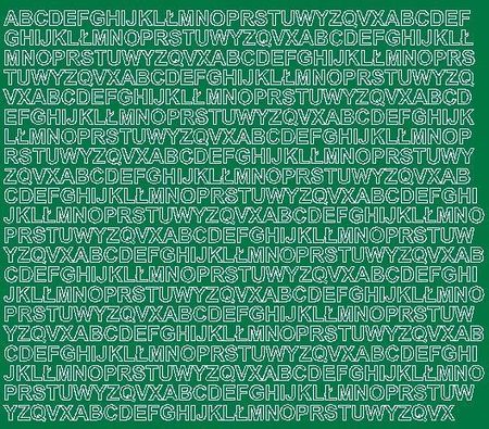 Litery samoprzylepne z połyskiem, zielone, 7 mm