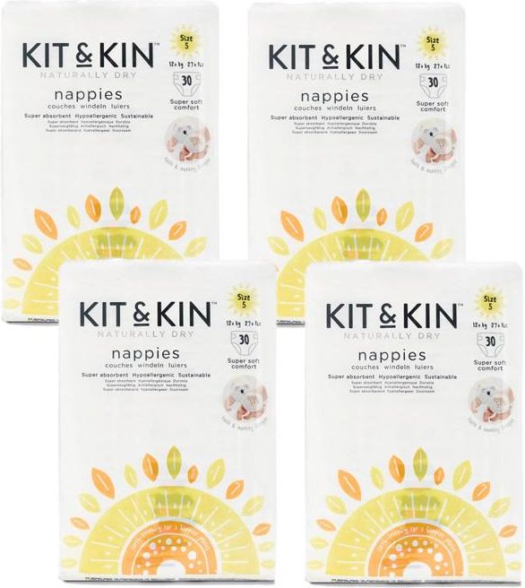 Kit And Kin Kit And Kin Biodegradowalne Pieluszki Jednorazowe 5 Junior