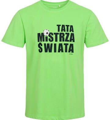 T shirt męski, tata mistrza świata, zielony - Ceny i opinie T-shirty i koszulki męskie JUTT