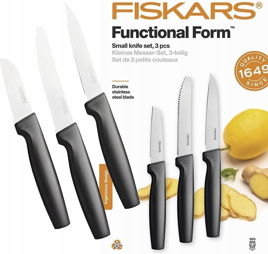 maricari3点セット Fiskars Functional Form Zestaw 3 Noży 1057561 - Opinie i